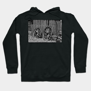 Wagon Wheels in a Wild West Town Hoodie